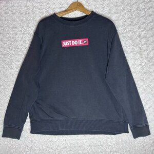 Nike Just Do It Sweatshirt Pullover Crew Neck Graphic Logo‎ XL